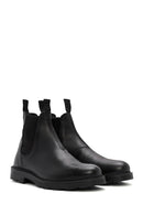 Male Black Leather Chelsea Boots | Derimod