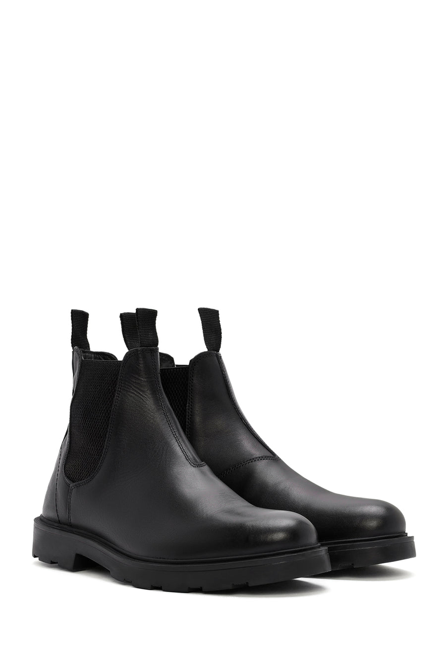 Male Black Leather Chelsea Boots