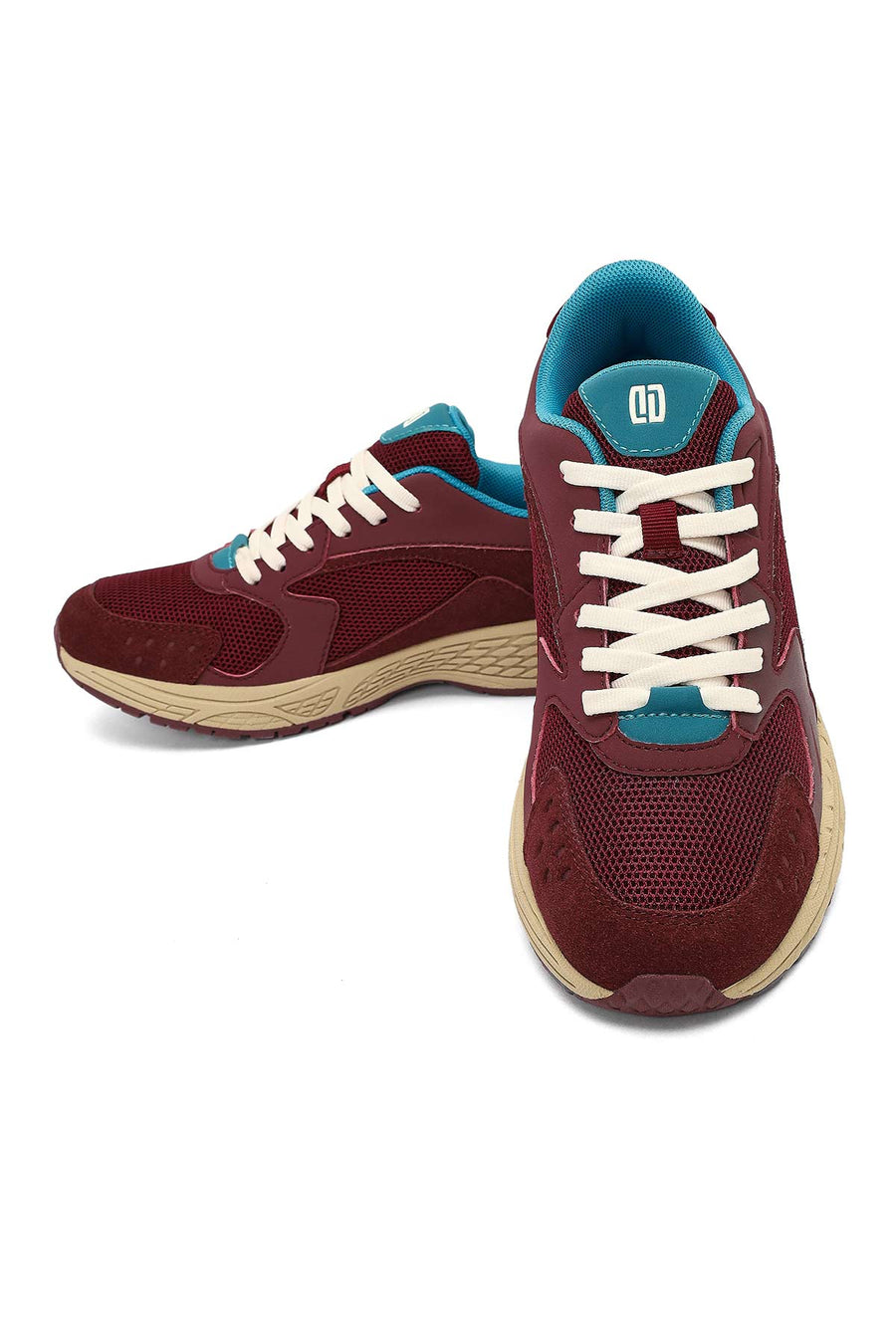 Derimod Studio Women's Burgundy Lace-Up Thick-Soled Sneaker