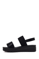 Woman Black Thick-Soled Sandal | Derimod