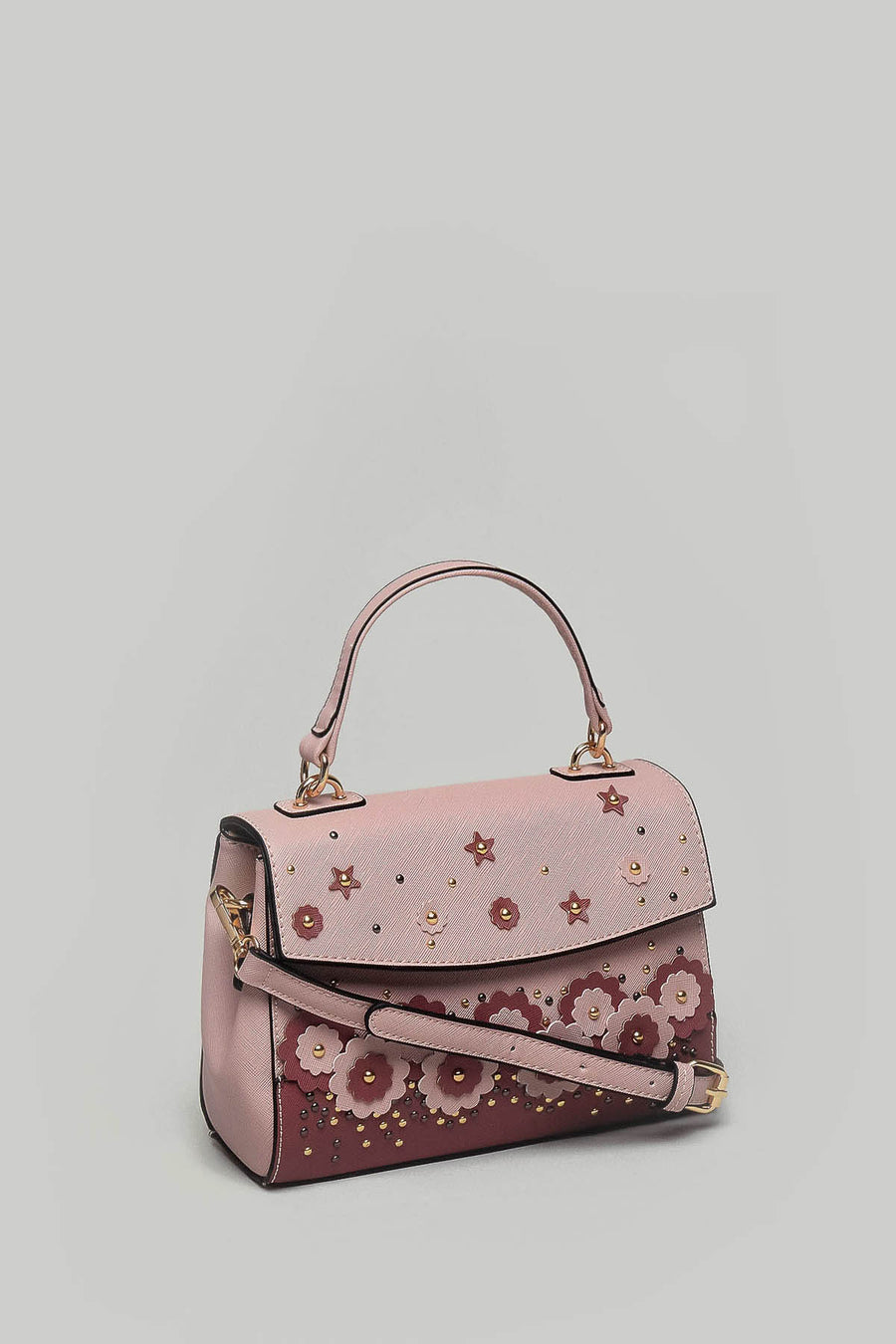 Women's Crossbody Bag with Flower Detail