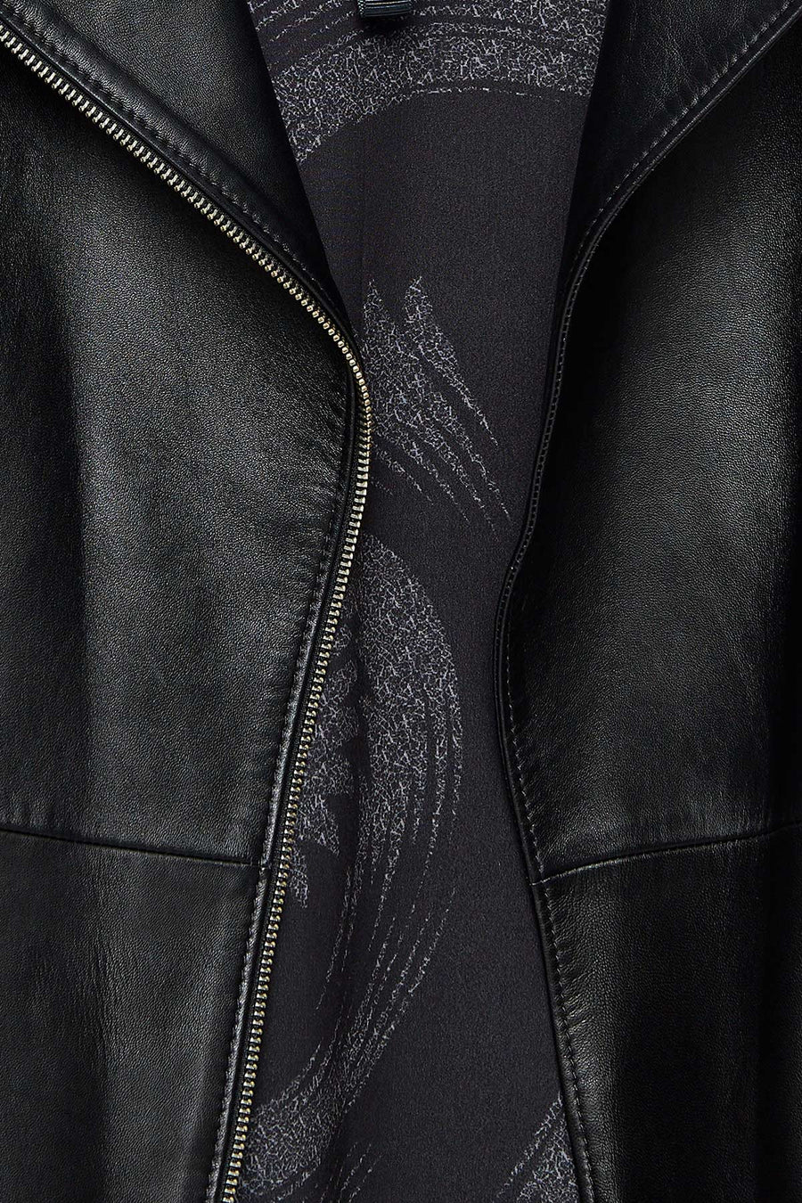 Angelique Women's Black Double Breasted Leather Coat