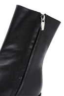 Women's Black Leather Heeled Classic Boots | Derimod