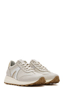 Women's Beige Lace-up Leather Sneaker | Derimod