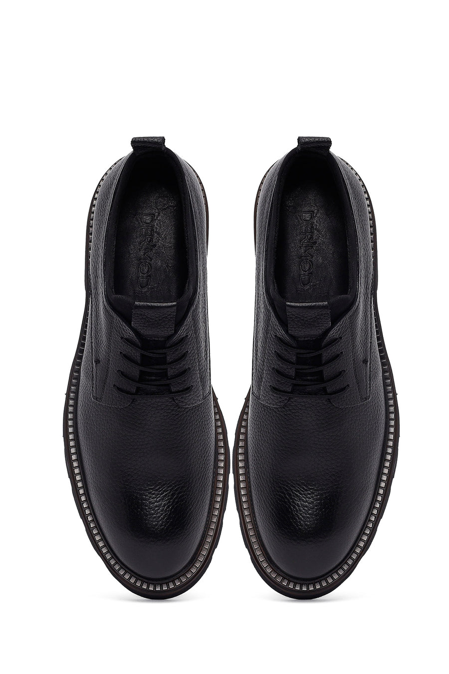 Male Black Lace-up Leather Casual Shoes
