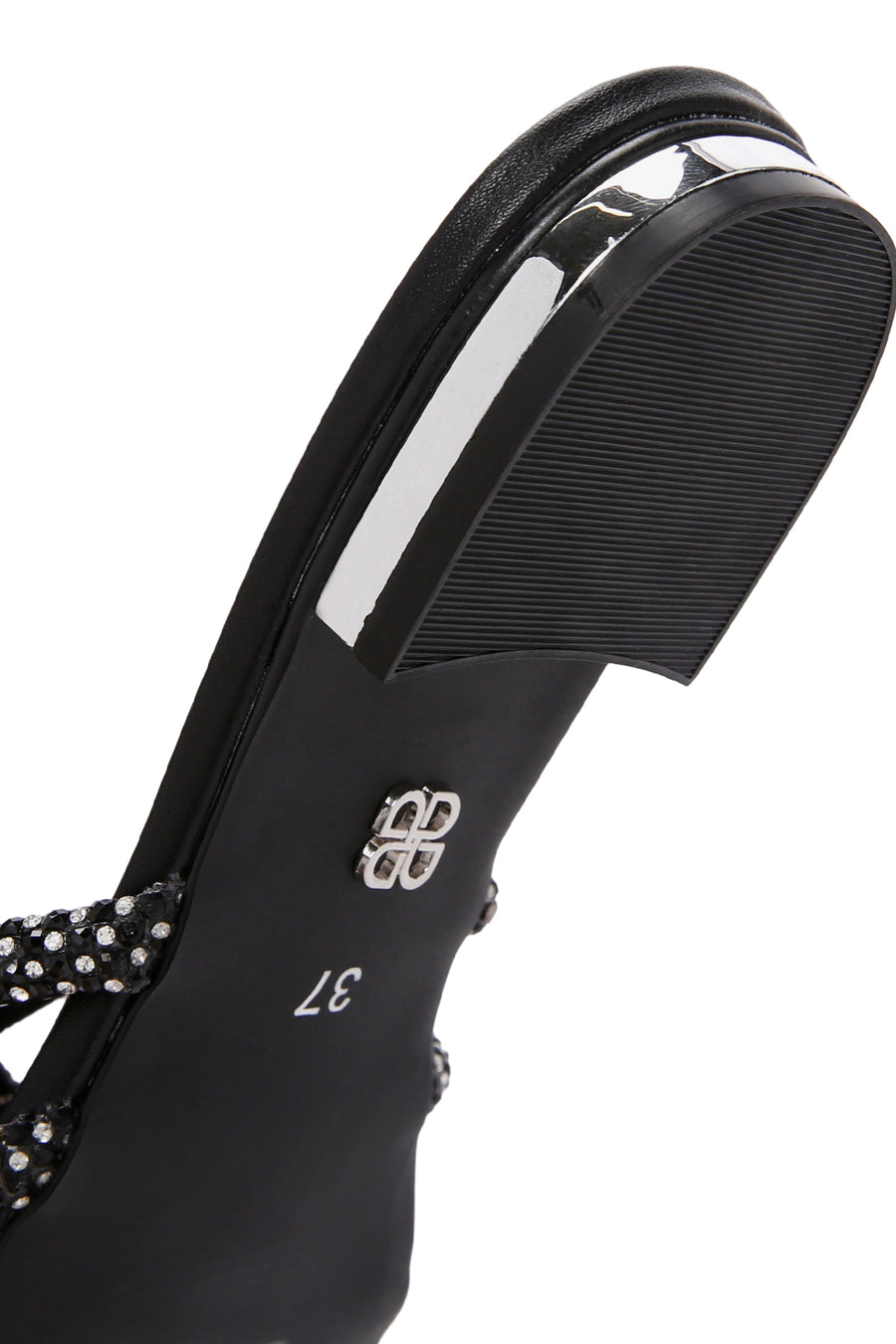 Women's Black Stone Slippers