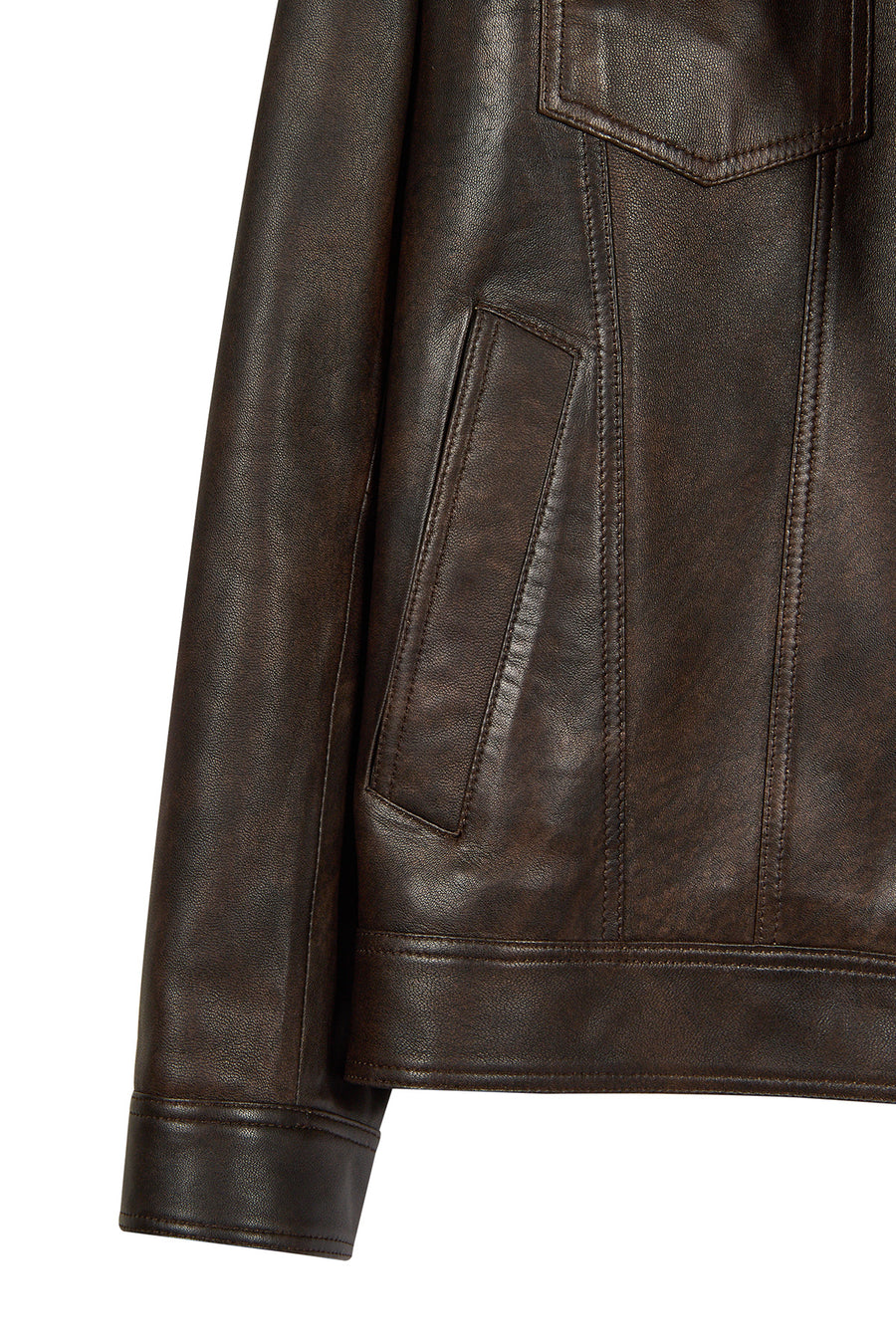 Curry Male Bronze Leather Jacket