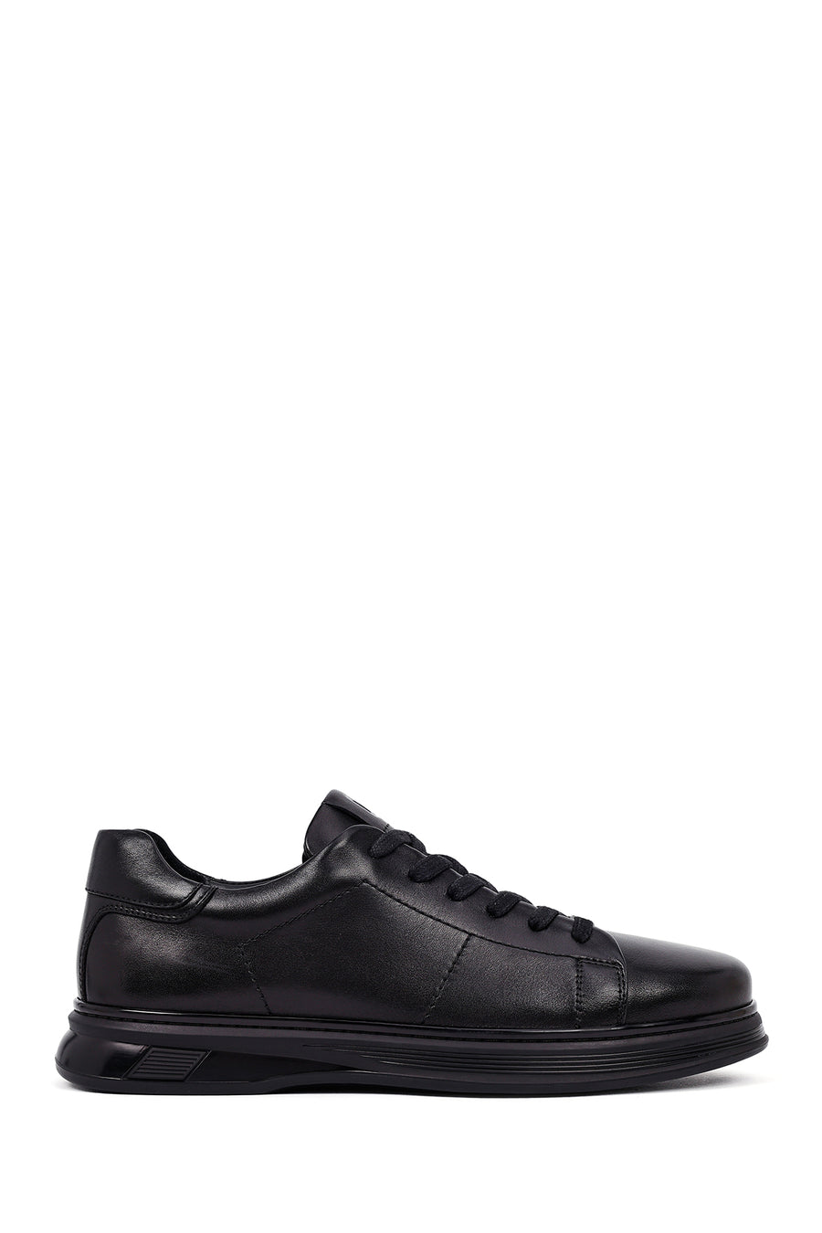 Male Black Lace-up Leather Casual Sneaker WM720002DV | Derimod