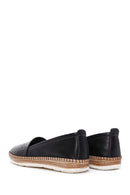 Women's Black Leather Comfort Loafers | Derimod