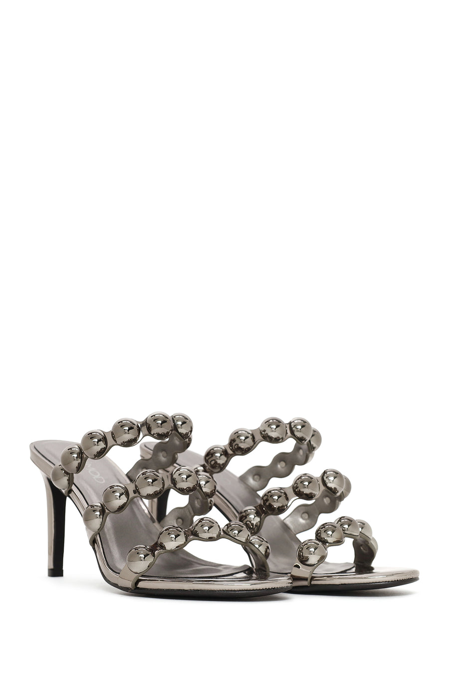 Woman Anthracite High Thin-Heeled Slipper