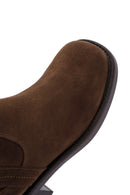 Women's Brown Suede Leather Boots | Derimod