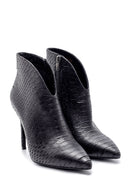 Kadın Deri Yılan Derisi Desenli Bootie | Derimod