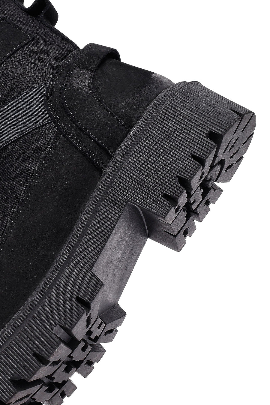 Woman Black Zippered Leather Postal Boots
