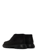 Male Black Lace-up Nubuck Leather Casual Boots | Derimod