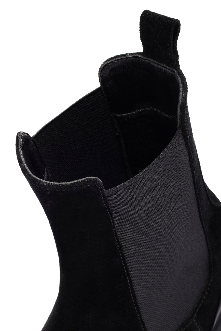 Women's Black Suede Leather Chelsea Boots