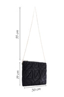 Women's Black Quilted Portfolio Bag | Derimod