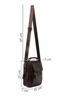 Men's Brown Leather Messenger Bag | Derimod