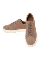 Erkek Bej Bağcıklı Süet Deri Sneaker | Derimod