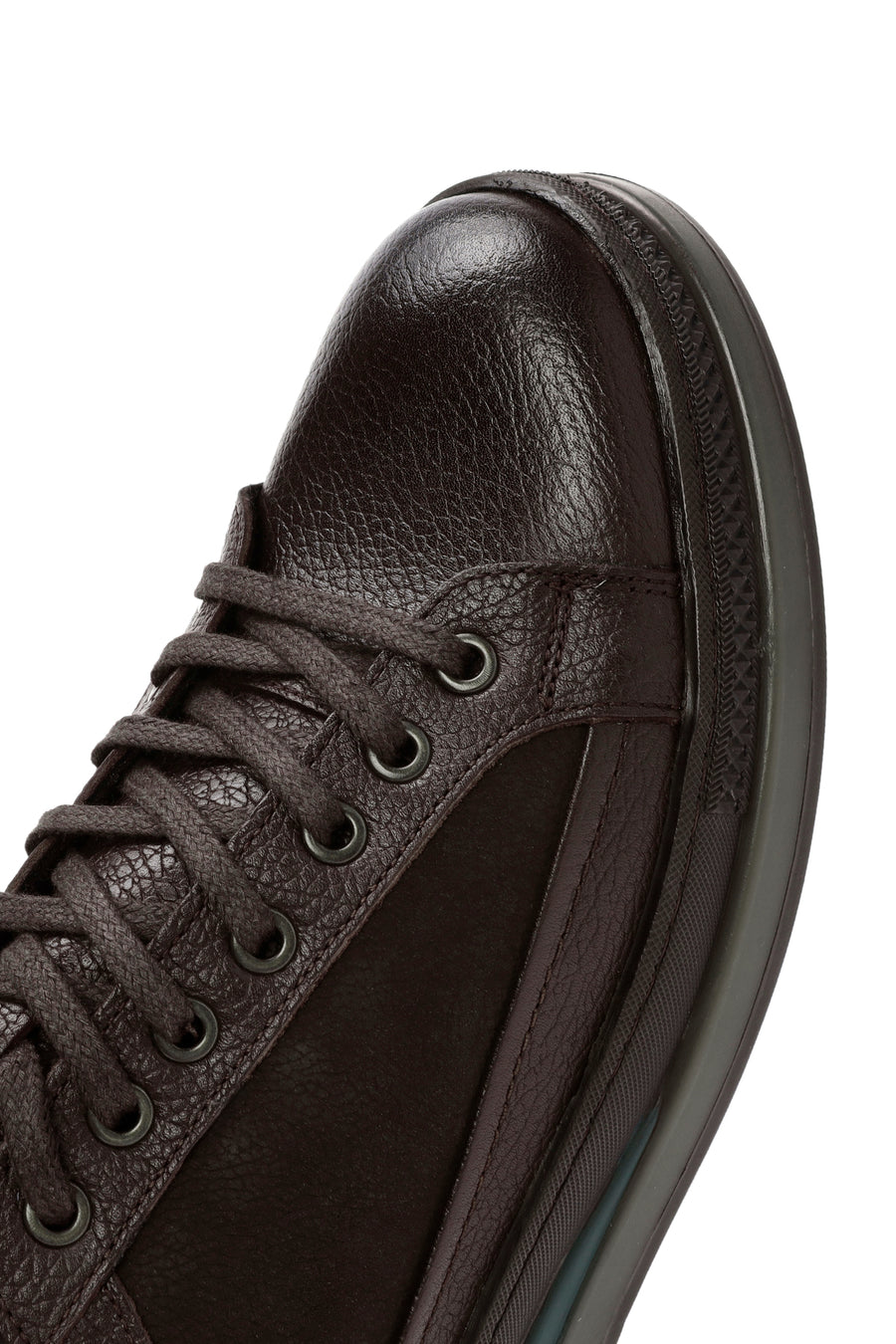 Men's Brown Lace-Up Leather Casual Sneaker