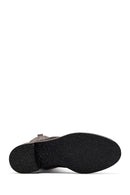Women's Grey Suede Leather Boots | Derimod