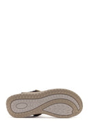 Derimod Zero Male Beige Strapped Fabric Sandals | Derimod
