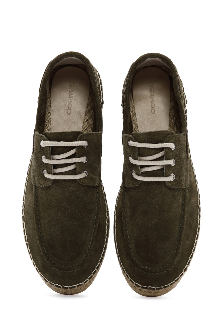 Men's Khaki Suede Leather Espadrille