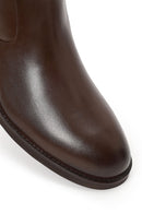 Derimod Black Male Brown Zip Closure Leather Boots | Derimod