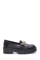 Women's Leather Chain Loafer | Derimod