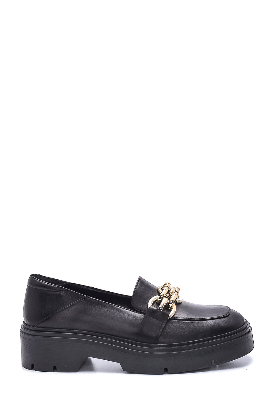 Women's Leather Chain Loafer 21WFD163418 | Derimod