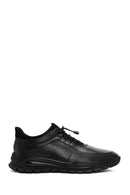 Men's Black Lace-Up Leather Casual Sneaker | Derimod