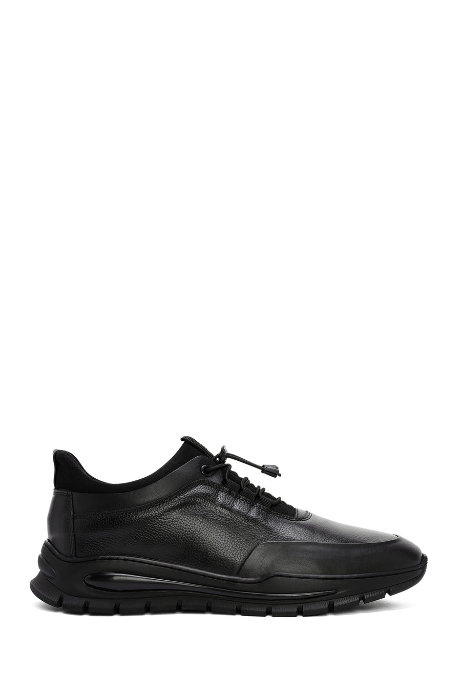 Men's Black Lace-Up Leather Casual Sneaker 24WFD6611FT | Derimod