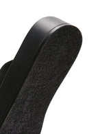 Women's Black Thick Soled Slippers | Derimod