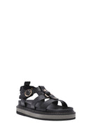 Women's Black Ankle Strap Thick Soled Sandals | Derimod