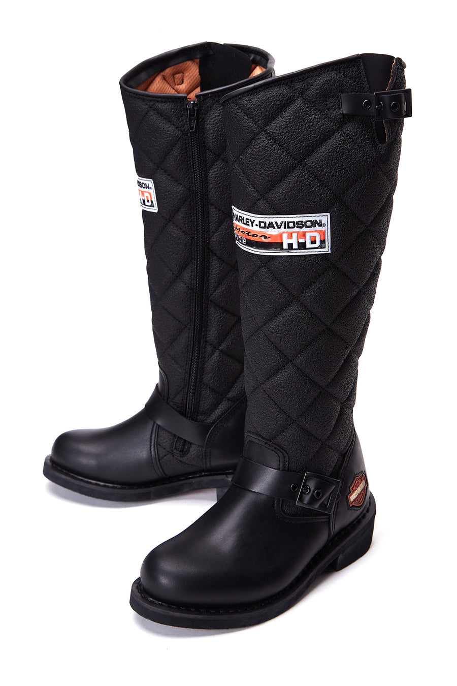 Harley Davidson Women's Black Laconia Hi Zipper Leather Boots