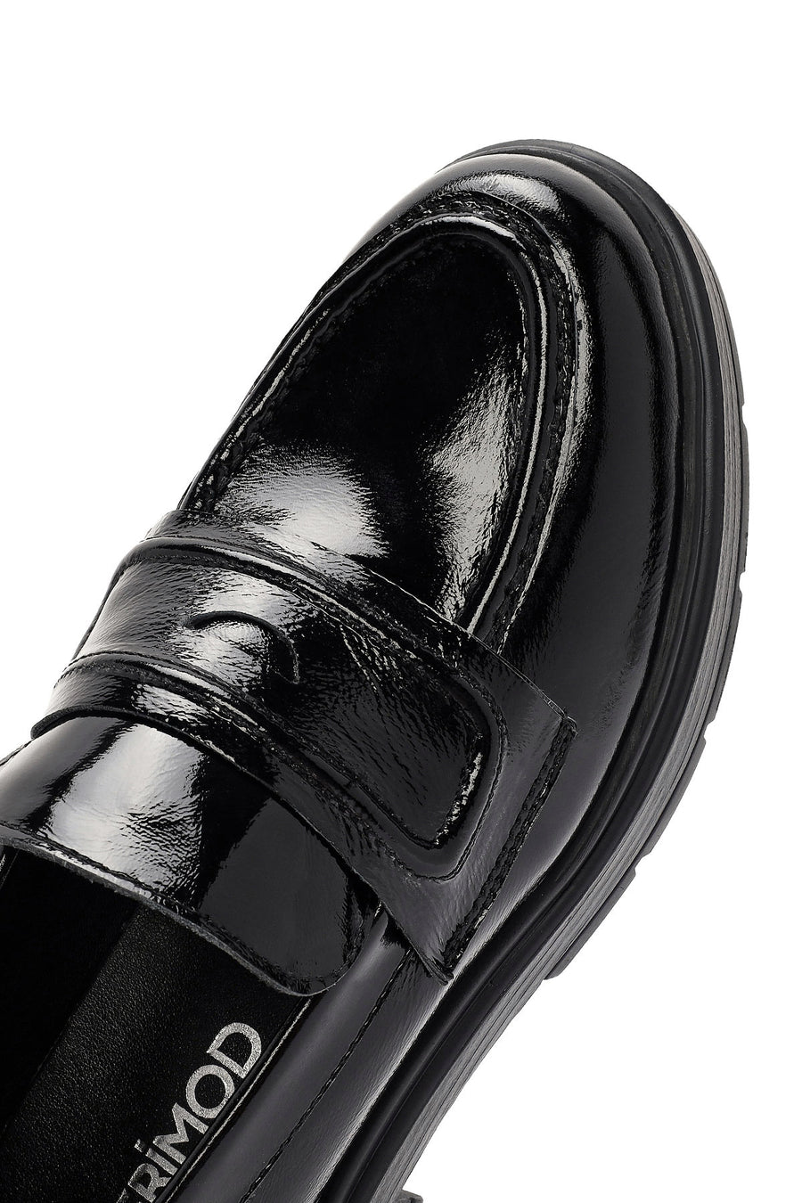 Women's Black Patent Leather Moccasin Loafer