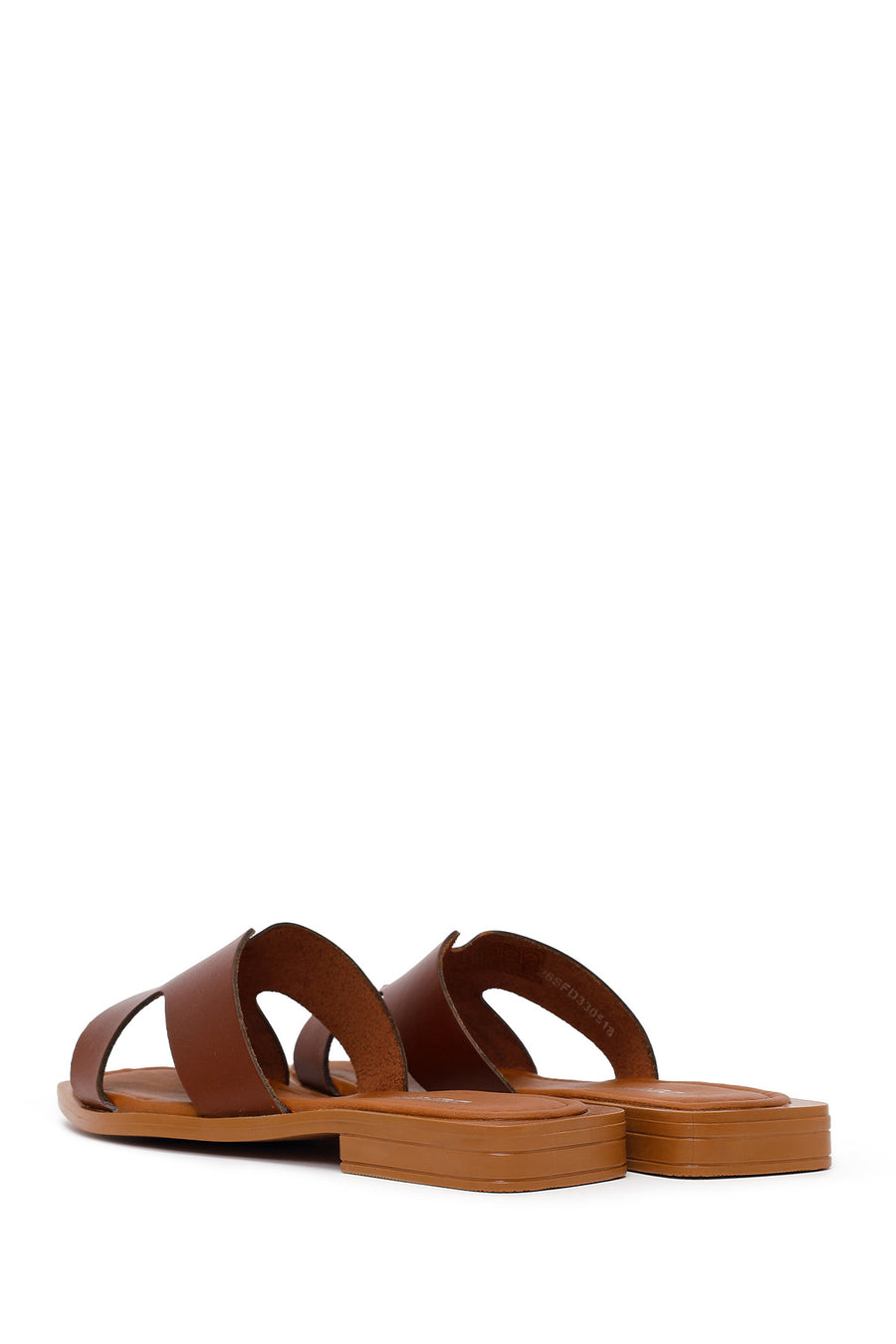 Women's Brown Leather Slippers