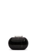 Women's Gray Long Chain Strap Mini Box Clutch Bag | Derimod
