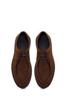Male Brown Lace-Up Chunky-Soled Nubuck Leather Casual Shoes | Derimod