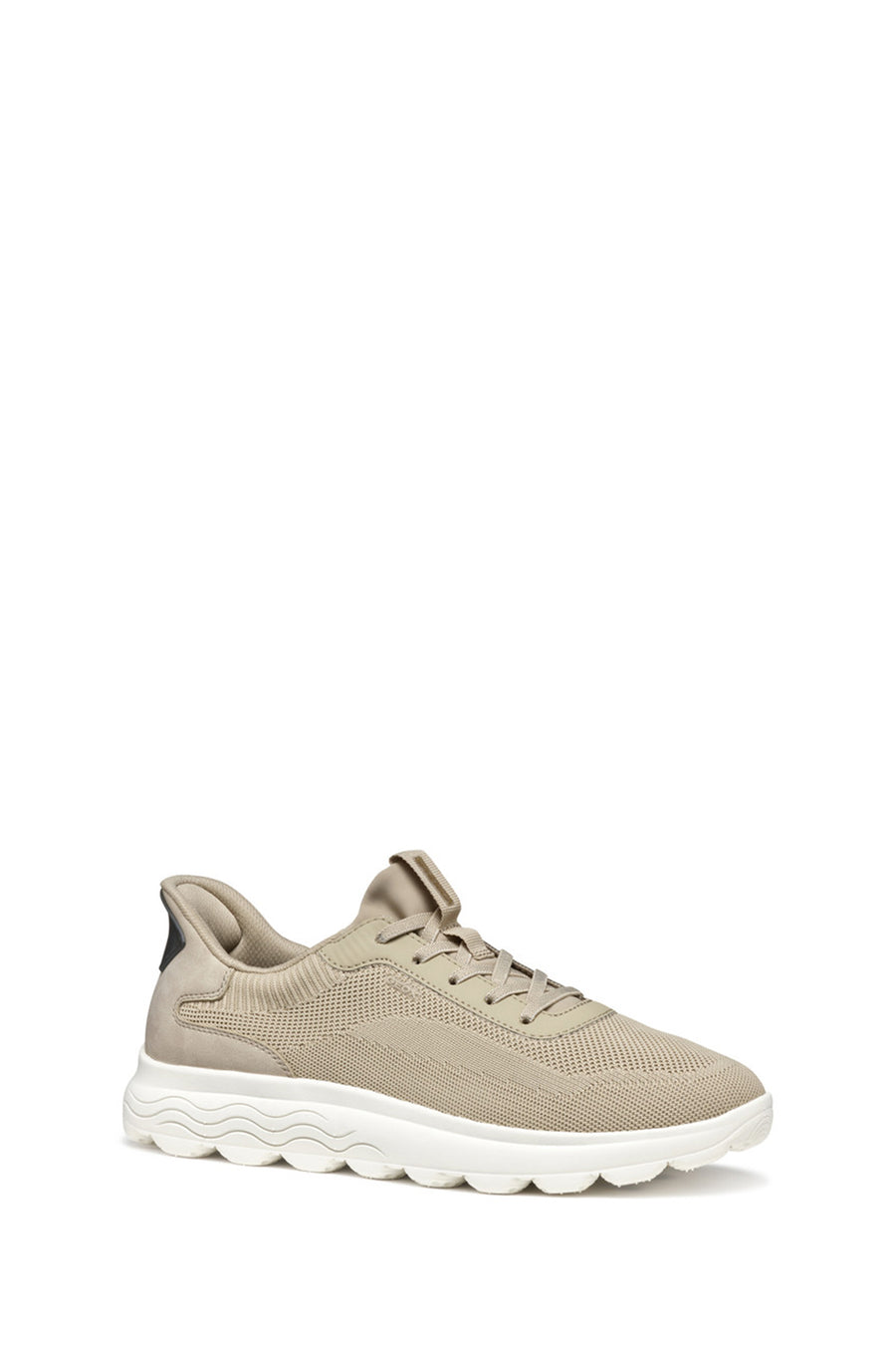 Geox Men's Beige U Spherica Plus A - Knit.Te + Sy Laced Sneaker