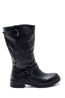 Women's Leather Buckle Boots | Derimod