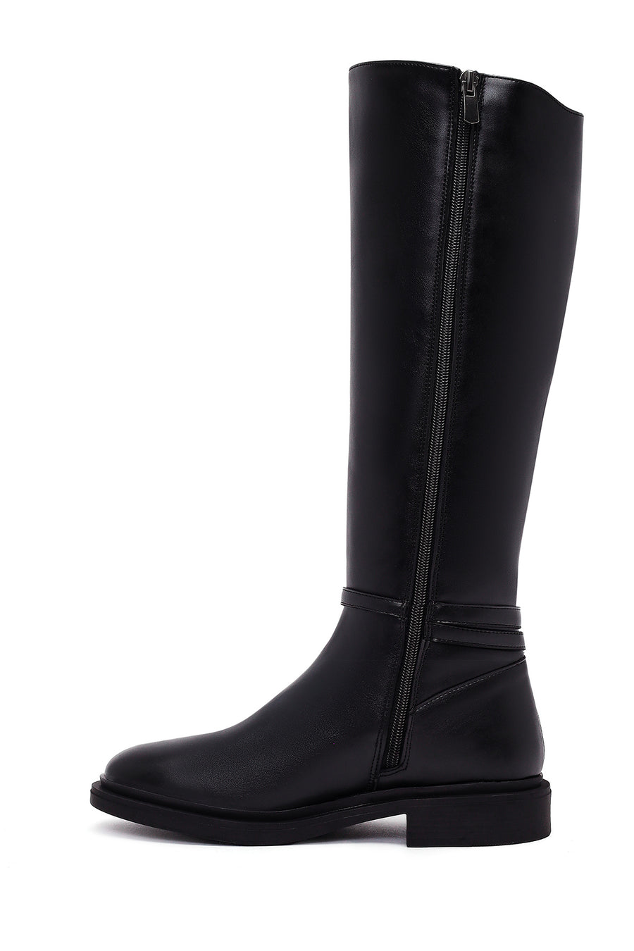 Woman Black Zip Closure Boot