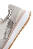Women's Beige Lace-up Leather Sneaker | Derimod