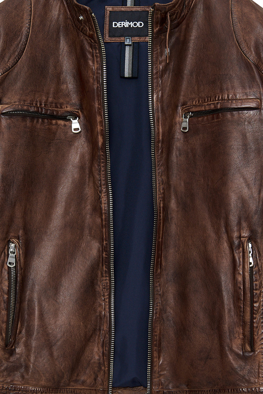 Immobile Men's Brown Sport Leather Jacket