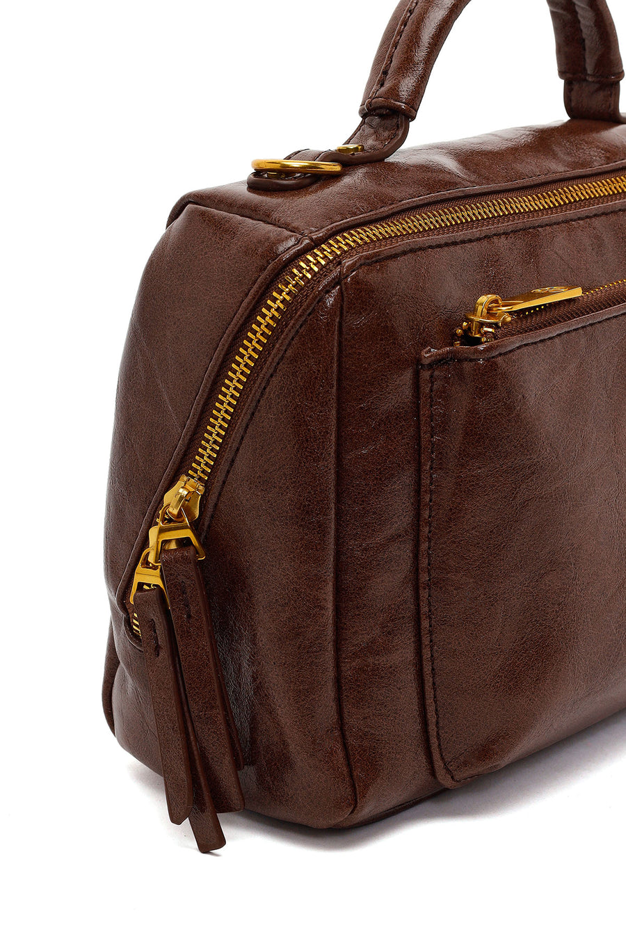 Woman Brown Long-Strap Crossbody Bag