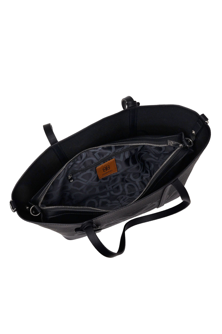 Woman Black Long-Strap Printed Shoulder Bag