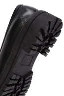 Derimod Gritti Woman Black Buckle-Detail Leather Masculine Loafer | Derimod