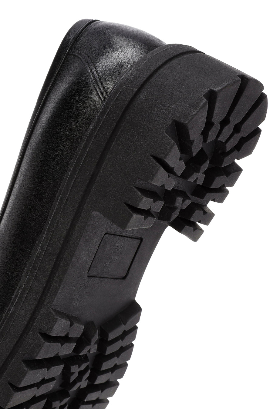 Derimod Gritti Woman Black Buckle-Detail Leather Masculine Loafer