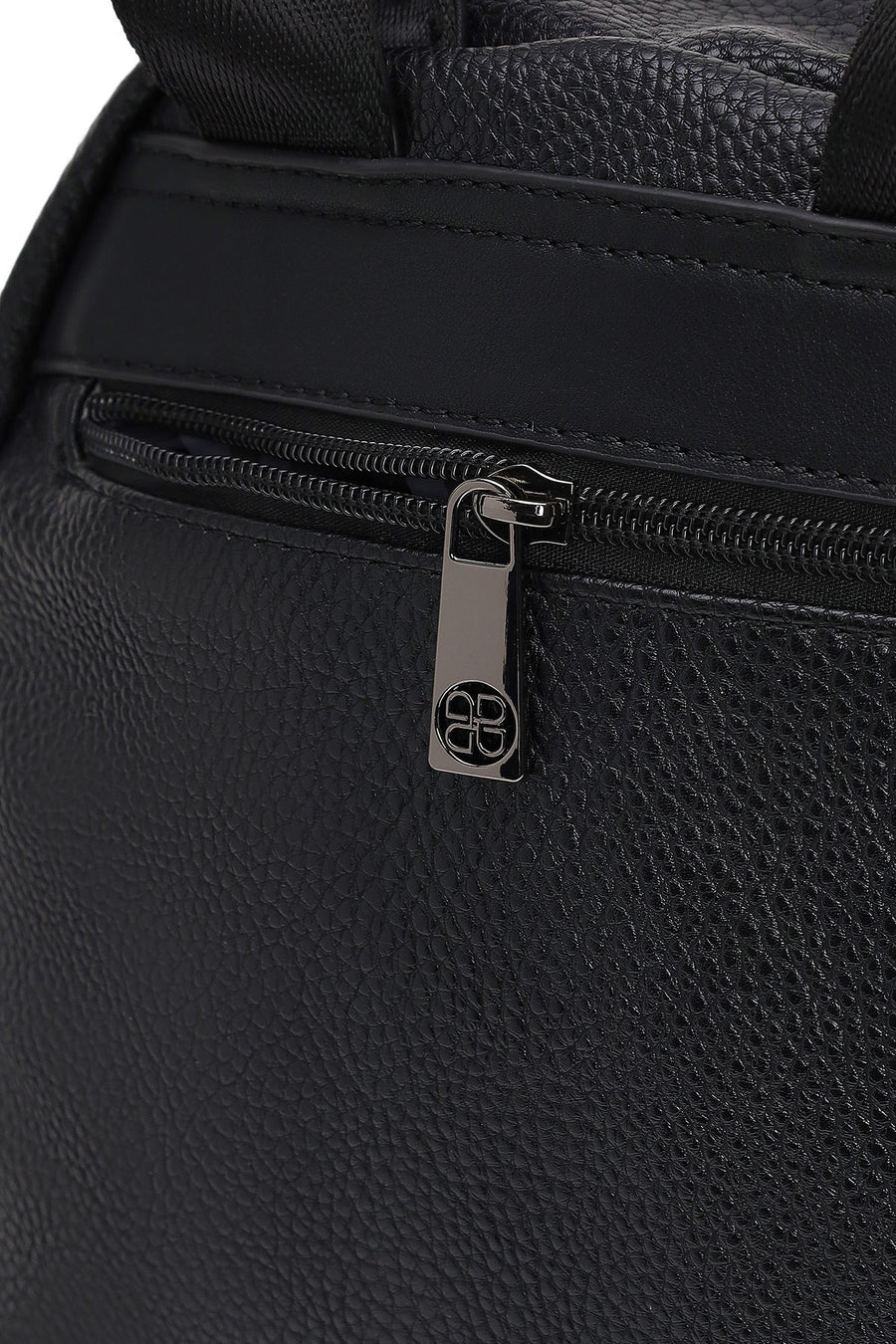 Woman Black Long-Strap Backpack