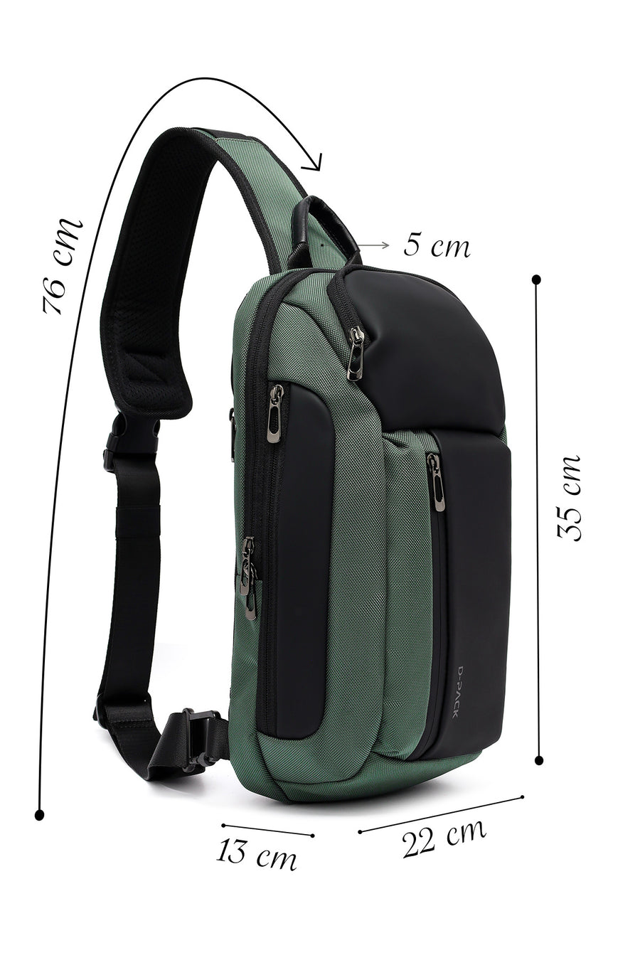 D-Pack Men's Green Crossbody Bag
