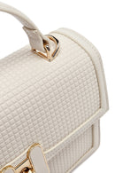 Women's Cream Long Strap Printed Crossbody Bag | Derimod